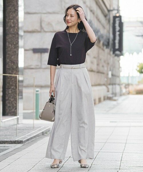 LAUTREAMONT / ロートレアモン ニット・セーター | クルーネック五分袖ニット≪WEB限定サイズ11号/WEB限定カラーあり/洗える≫ | 詳細18