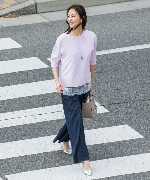 LAUTREAMONT / ロートレアモン ニット・セーター | クルーネック五分袖ニット≪WEB限定サイズ11号/WEB限定カラーあり/洗える≫ | 詳細24