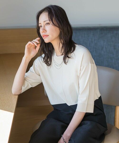 LAUTREAMONT / ロートレアモン ニット・セーター | クルーネック五分袖ニット≪WEB限定サイズ11号/WEB限定カラーあり/洗える≫ | 詳細28