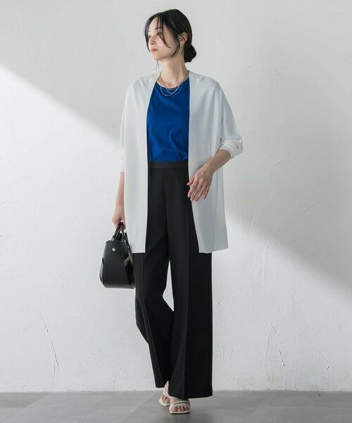 LAUTREAMONT / ロートレアモン カーディガン・ボレロ | ストレッチ着流しカーディガン | 詳細1