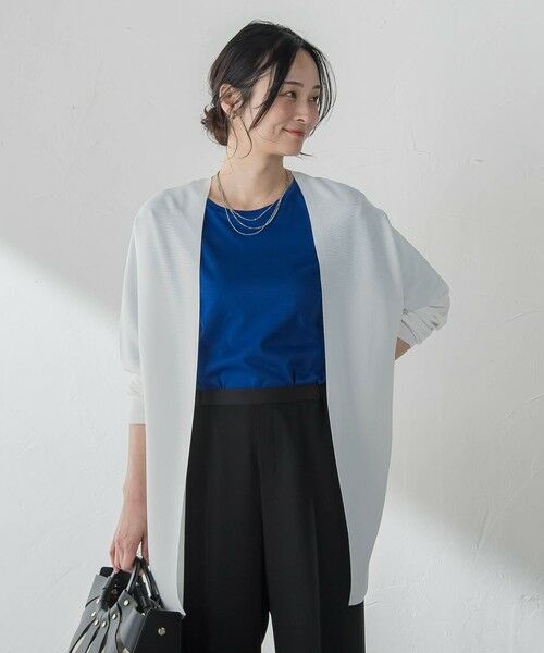 LAUTREAMONT / ロートレアモン カーディガン・ボレロ | ストレッチ着流しカーディガン | 詳細2