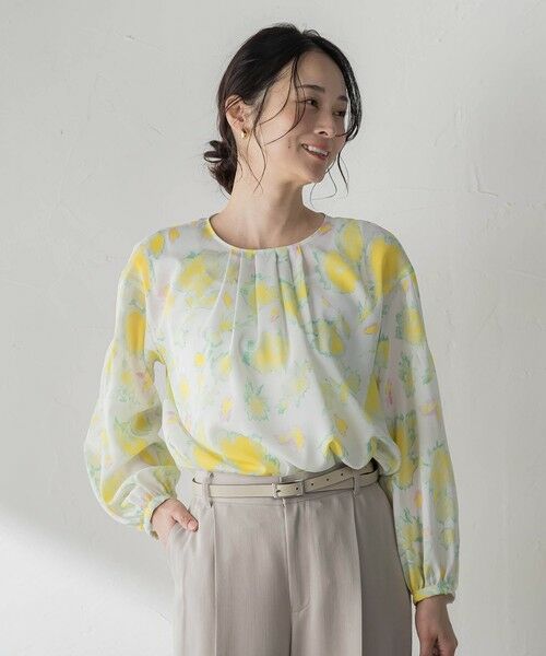 LAUTREAMONT / ロートレアモン シャツ・ブラウス | フラワープリントブラウス（イエロー系その他）