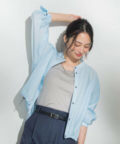 LAUTREAMONT / ロートレアモン シャツ・ブラウス | シアーバンドカラーブラウス≪洗える≫