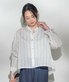 LAUTREAMONT / ロートレアモン シャツ・ブラウス | シアーバンドカラーブラウス≪洗える≫