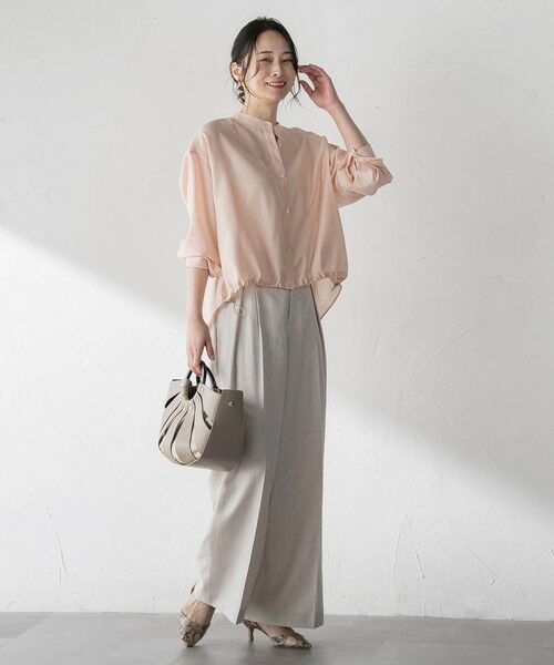 LAUTREAMONT / ロートレアモン シャツ・ブラウス | シアーバンドカラーブラウス≪洗える≫ | 詳細1