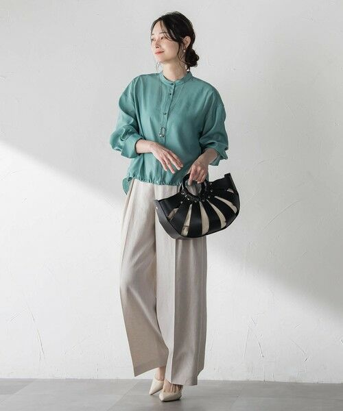 LAUTREAMONT / ロートレアモン シャツ・ブラウス | シアーバンドカラーブラウス≪洗える≫ | 詳細4