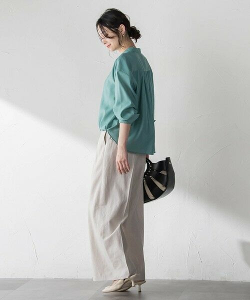 LAUTREAMONT / ロートレアモン シャツ・ブラウス | シアーバンドカラーブラウス≪洗える≫ | 詳細5