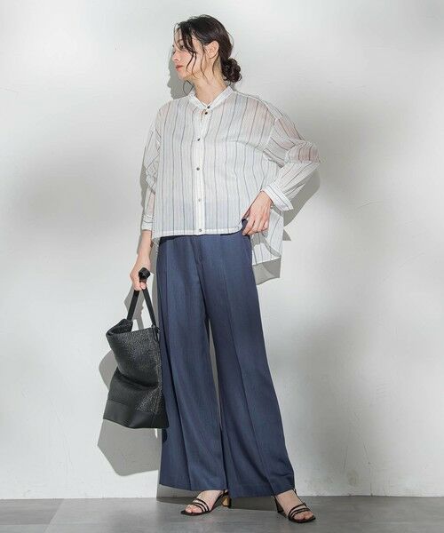 LAUTREAMONT / ロートレアモン シャツ・ブラウス | シアーバンドカラーブラウス≪洗える≫ | 詳細23