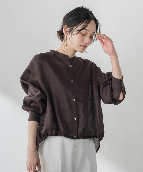 LAUTREAMONT / ロートレアモン シャツ・ブラウス | ラミーカルゼドロストブラウス（ブラウン）