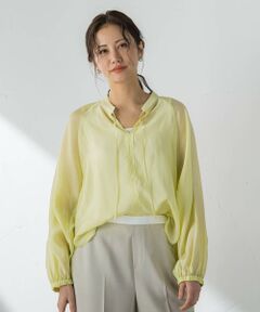 LAUTREAMONT / ロートレアモン シャツ・ブラウス | シアーブロードバンドカラーブラウス