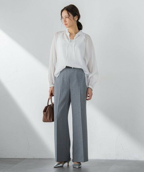 LAUTREAMONT / ロートレアモン シャツ・ブラウス | シアーブロードバンドカラーブラウス | 詳細1