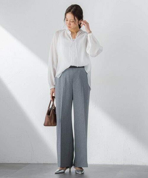 LAUTREAMONT / ロートレアモン シャツ・ブラウス | シアーブロードバンドカラーブラウス | 詳細2