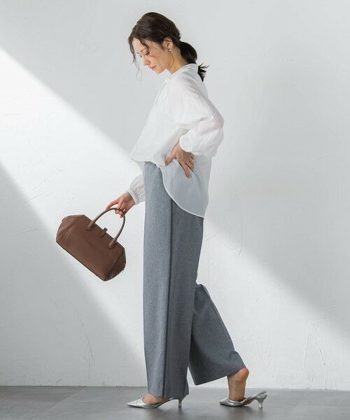 LAUTREAMONT / ロートレアモン シャツ・ブラウス | シアーブロードバンドカラーブラウス | 詳細3