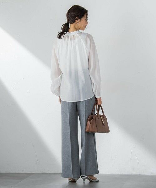 LAUTREAMONT / ロートレアモン シャツ・ブラウス | シアーブロードバンドカラーブラウス | 詳細4