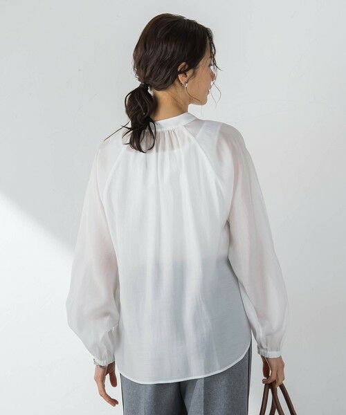 LAUTREAMONT / ロートレアモン シャツ・ブラウス | シアーブロードバンドカラーブラウス | 詳細6