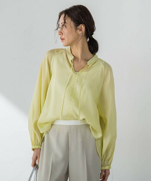 LAUTREAMONT / ロートレアモン シャツ・ブラウス | シアーブロードバンドカラーブラウス | 詳細10