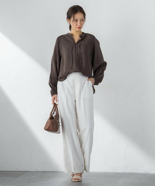 LAUTREAMONT / ロートレアモン シャツ・ブラウス | シアーブロードバンドカラーブラウス | 詳細11