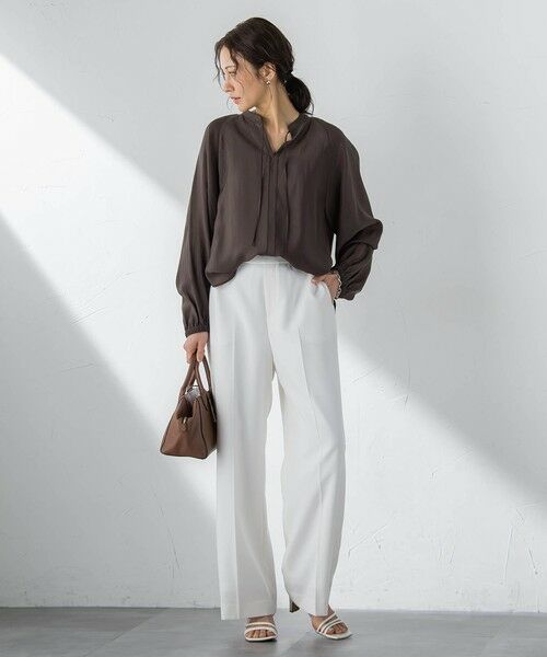 LAUTREAMONT / ロートレアモン シャツ・ブラウス | シアーブロードバンドカラーブラウス | 詳細12