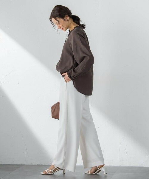 LAUTREAMONT / ロートレアモン シャツ・ブラウス | シアーブロードバンドカラーブラウス | 詳細13