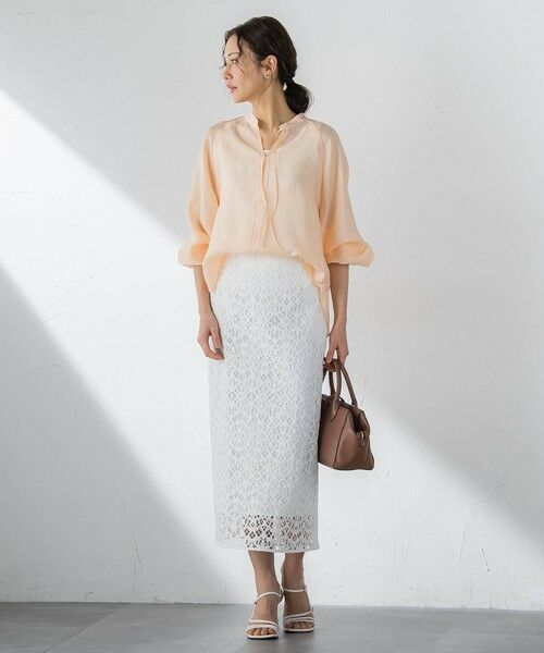 LAUTREAMONT / ロートレアモン シャツ・ブラウス | シアーブロードバンドカラーブラウス | 詳細20