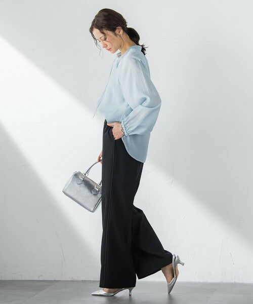 LAUTREAMONT / ロートレアモン シャツ・ブラウス | シアーブロードバンドカラーブラウス | 詳細24