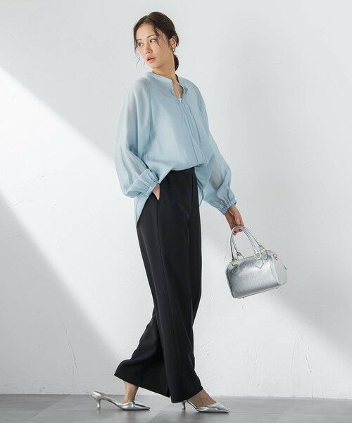 LAUTREAMONT / ロートレアモン シャツ・ブラウス | シアーブロードバンドカラーブラウス | 詳細25