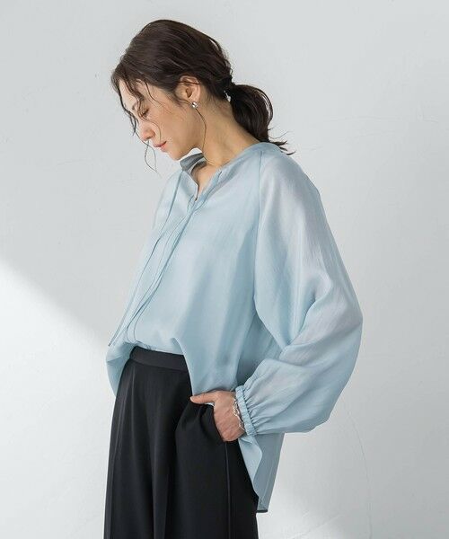 LAUTREAMONT / ロートレアモン シャツ・ブラウス | シアーブロードバンドカラーブラウス | 詳細26