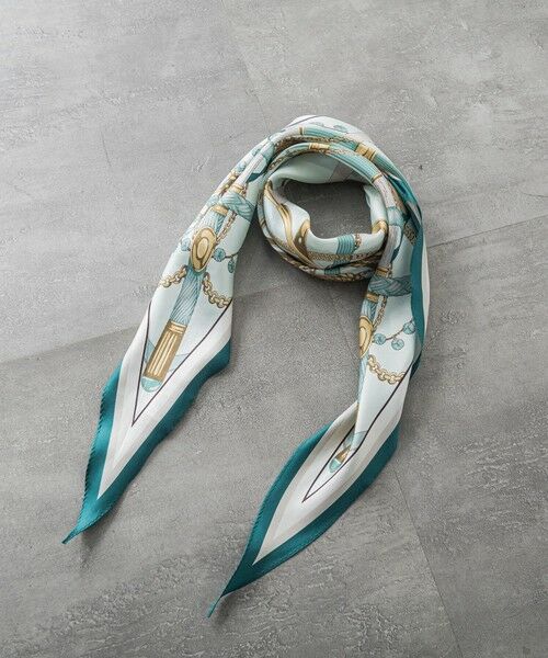 LAUTREAMONT / ロートレアモン マフラー・ショール・スヌード・ストール | ダイヤ馬具柄スカーフ（グリーン系その他）