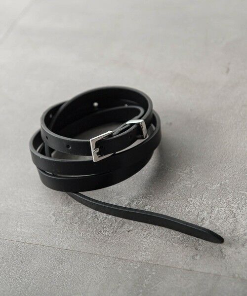 LAUTREAMONT / ロートレアモン その他 | ナローロングレザーベルト（ブラック）