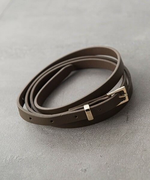 LAUTREAMONT / ロートレアモン その他 | ナローロングレザーベルト（ブラウン）