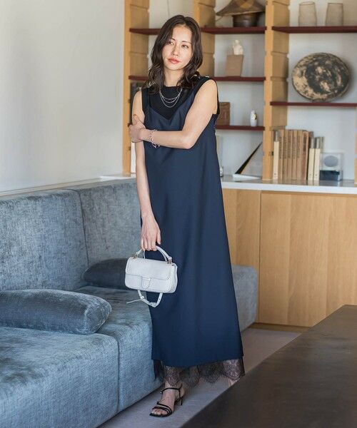 LAUTREAMONT / ロートレアモン ロング・マキシ丈ワンピース | エディター東原妙子×LAUTREAMONT/トロピカルワンピース（ネイビー）