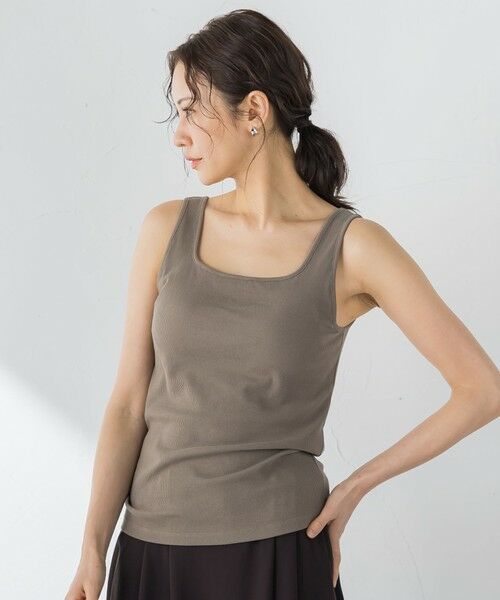 LAUTREAMONT / ロートレアモン キャミソール・チューブトップ | コットンカップ付きインナー（ブラウン）