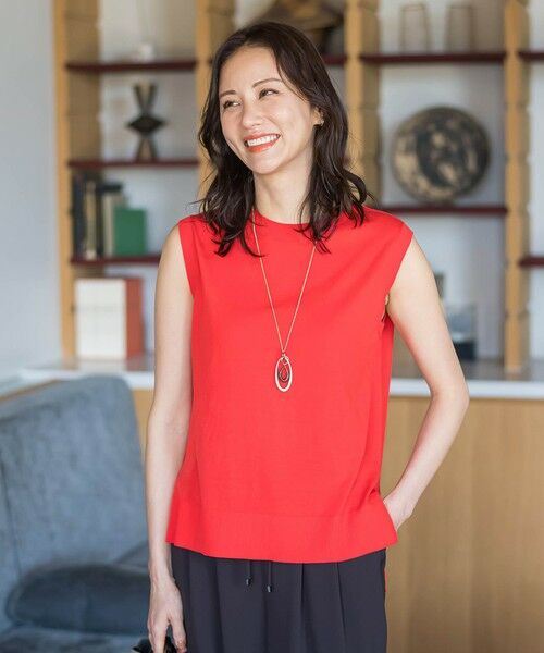 LAUTREAMONT / ロートレアモン ニット・セーター | 配色パイピングプルオーバー（レッド）