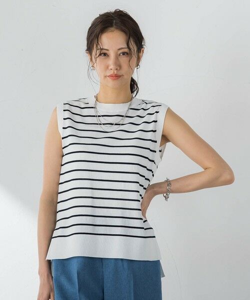 LAUTREAMONT / ロートレアモン ニット・セーター | 配色パイピングプルオーバー（ホワイト系その他）