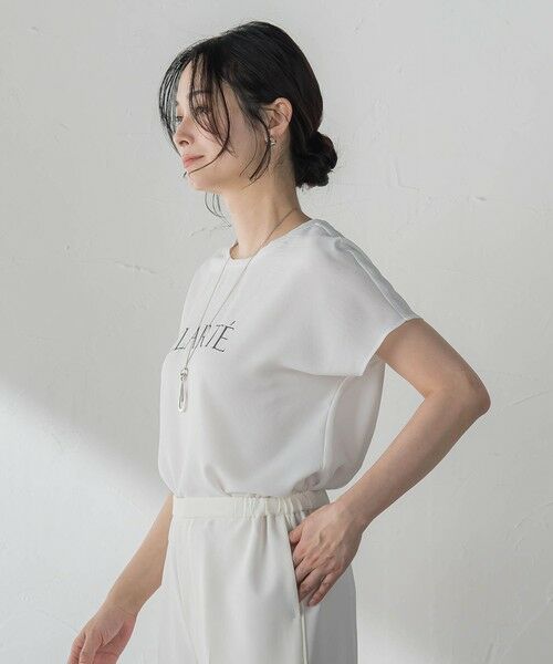 LAUTREAMONT / ロートレアモン シャツ・ブラウス | ロゴプリントジョーゼットブラウス | 詳細1