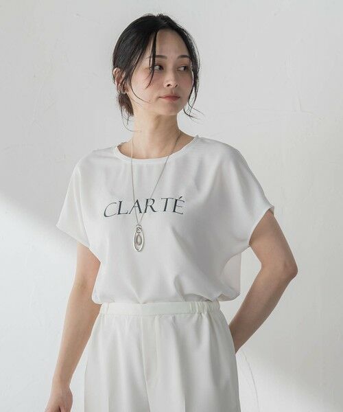 LAUTREAMONT / ロートレアモン シャツ・ブラウス | ロゴプリントジョーゼットブラウス（ホワイト）