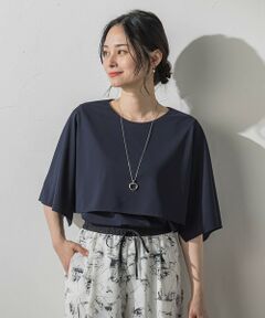 LAUTREAMONT / ロートレアモン カットソー | ケープ風カットジョーゼットプルオーバー