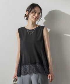 LAUTREAMONT / ロートレアモン シャツ・ブラウス | レース切り替えペプラムブラウス