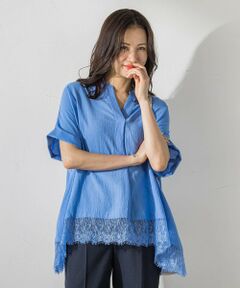 LAUTREAMONT / ロートレアモン シャツ・ブラウス | 裾レーススキッパーブラウス