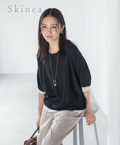 LAUTREAMONT / ロートレアモン ニット・セーター | 【skinea】≪着るスキンケア≫ドルマンスリーブ五分袖ニット