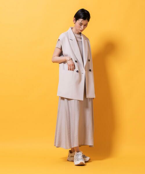 セール 麻混シャーリングキャミワンピース 洗濯機で洗える ワンピース Lautreamont Bleublanc ロートレアモン ブルーブラン ファッション通販 タカシマヤファッションスクエア