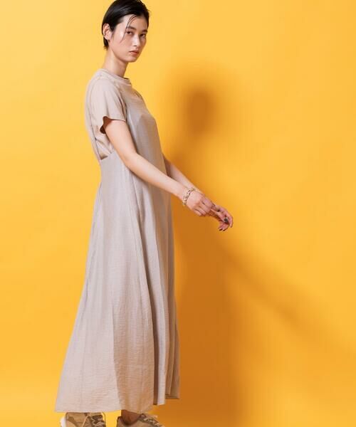 セール 麻混シャーリングキャミワンピース 洗濯機で洗える ワンピース Lautreamont Bleublanc ロートレアモン ブルーブラン ファッション通販 タカシマヤファッションスクエア