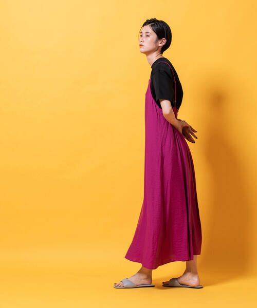 セール 麻混シャーリングキャミワンピース 洗濯機で洗える ワンピース Lautreamont Bleublanc ロートレアモン ブルーブラン ファッション通販 タカシマヤファッションスクエア