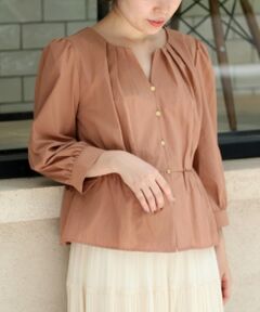 le.coeur blanc / ルクールブラン シャツ・ブラウス | ショルダーポイントタックネックブラウス