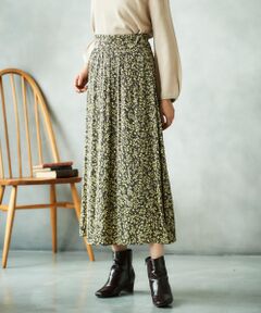 le.coeur blanc / ルクールブラン ロング・マキシ丈スカート | ドットフラワーウエストマークスカート