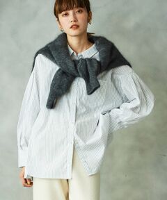 le.coeur blanc / ルクールブラン シャツ・ブラウス | ビッグシルエットヌキ衿シャツ