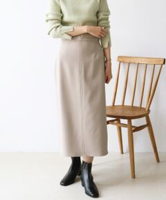le.coeur blanc / ルクールブラン ロング・マキシ丈スカート | ダブルクロスストレッチストレートスカート