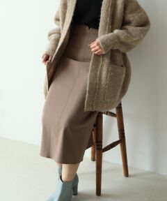 le.coeur blanc / ルクールブラン ロング・マキシ丈スカート | ダブルクロスストレッチストレートスカート