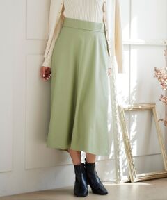 le.coeur blanc / ルクールブラン ロング・マキシ丈スカート | シープレザークロスフレアスカート
