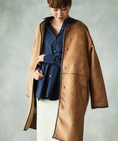 le.coeur blanc / ルクールブラン その他アウター | リバーシブルフェイクムートンコート